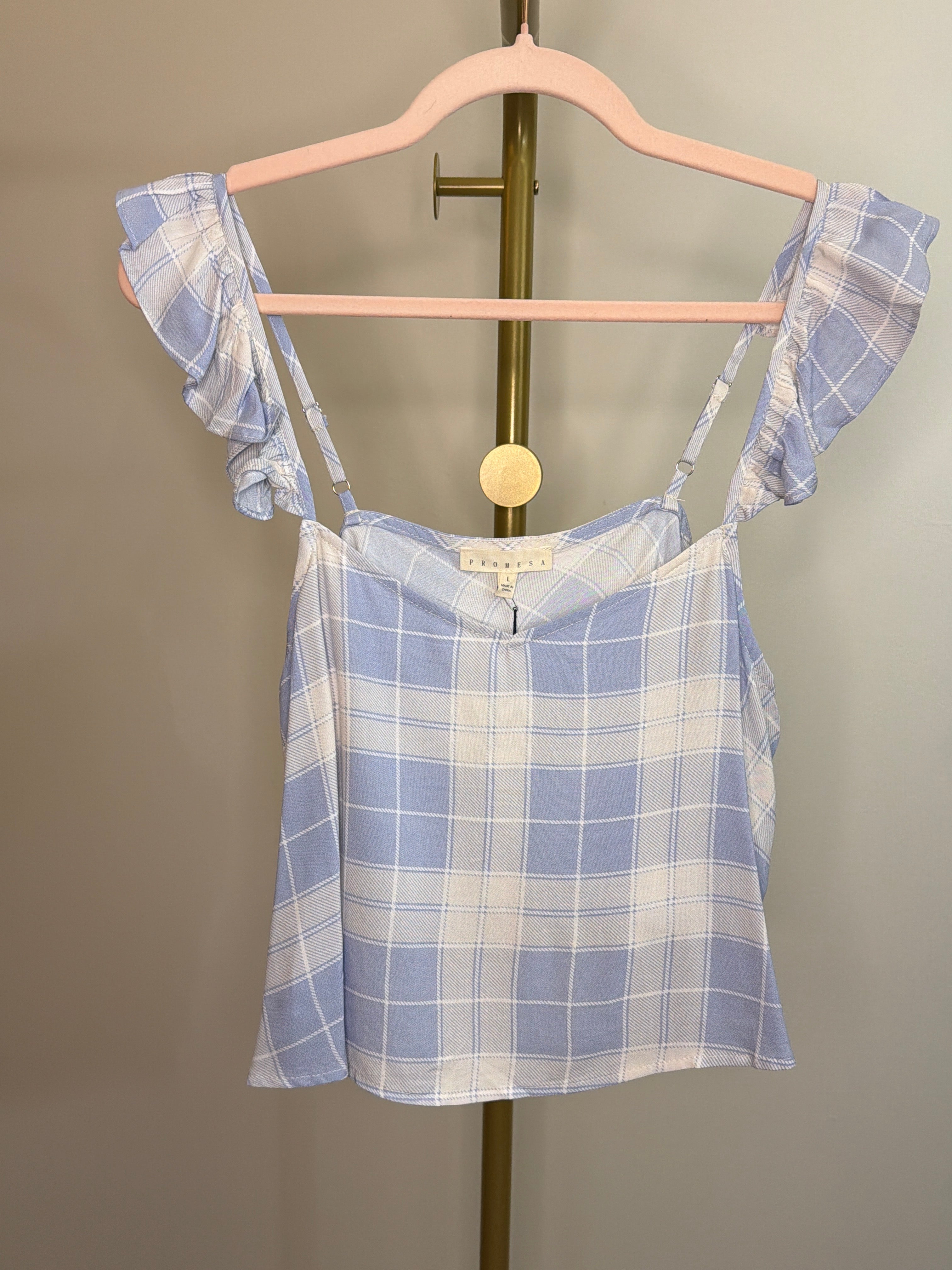 Promesa Plaid Crop tank